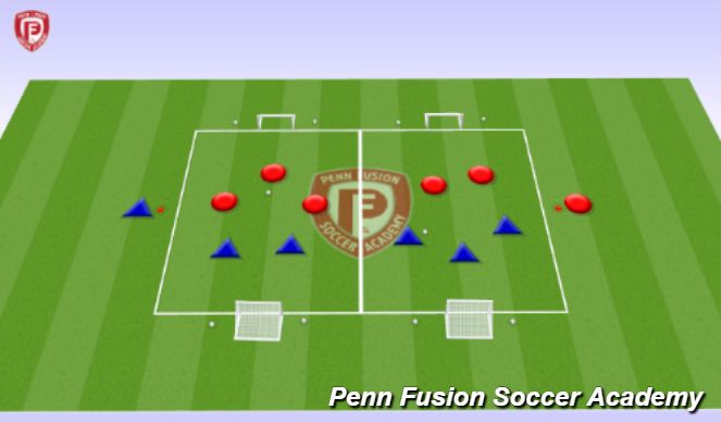 Football/Soccer Session Plan Drill (Colour): Overload Conditioned Game