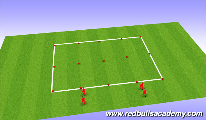 Football/Soccer Session Plan Drill (Colour): Warmup