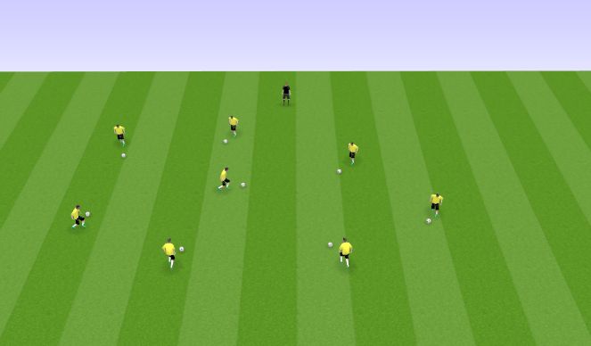 Football/Soccer Session Plan Drill (Colour): Warm Up