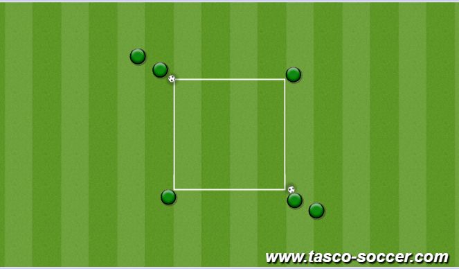 Football/Soccer Session Plan Drill (Colour): passing square