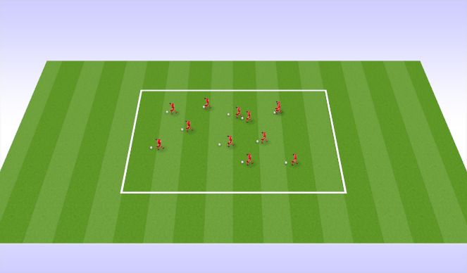 Football/Soccer Session Plan Drill (Colour): ball mastery