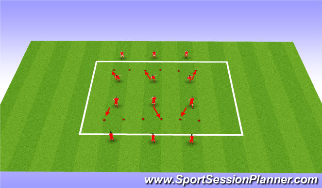 Football/Soccer Session Plan Drill (Colour): Blocked