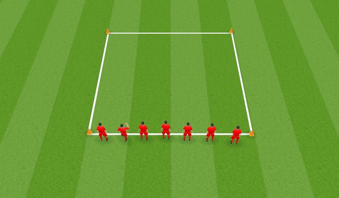 Football/Soccer Session Plan Drill (Colour): Collective Warm Up