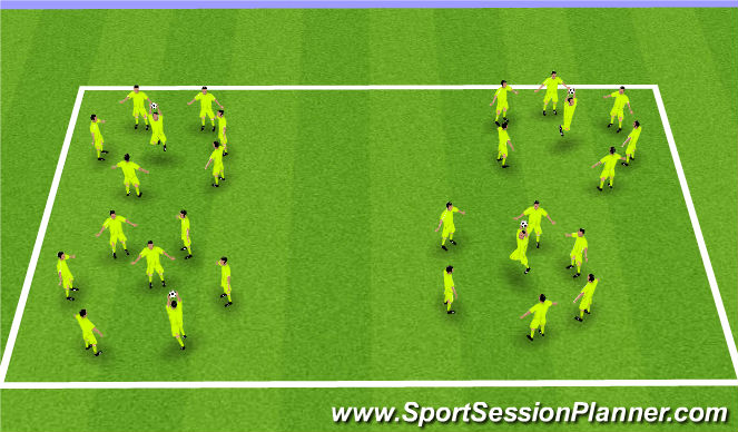 Football/Soccer Session Plan Drill (Colour): Keepy Up