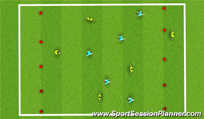 Football/Soccer Session Plan Drill (Colour): GK Football