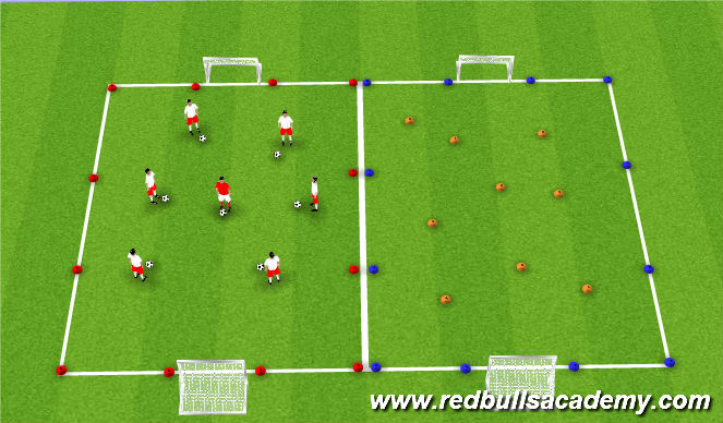 Football/Soccer Session Plan Drill (Colour): Sail Treasure Island