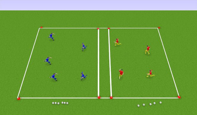 Football/Soccer Session Plan Drill (Colour): Technical warm up 