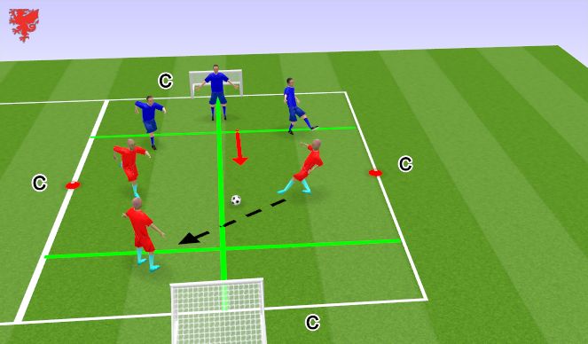 Football/Soccer Session Plan Drill (Colour): Mini Game