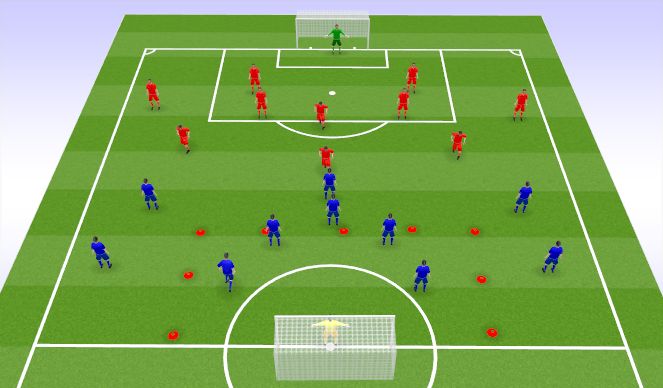 Football/Soccer Session Plan Drill (Colour): Main Activity