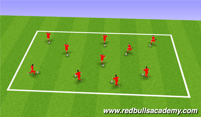 Football/Soccer Session Plan Drill (Colour): Warm Up