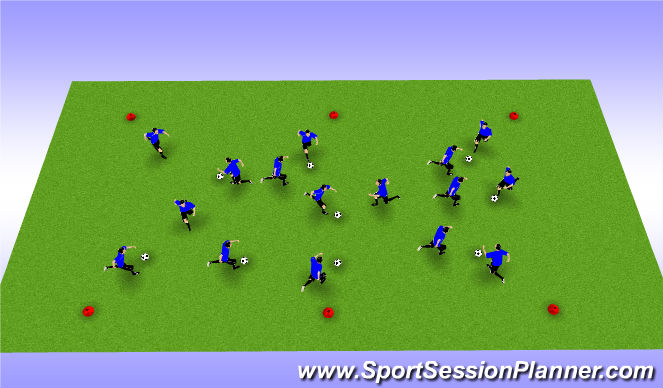 Football/Soccer Session Plan Drill (Colour): Dynamic P/R