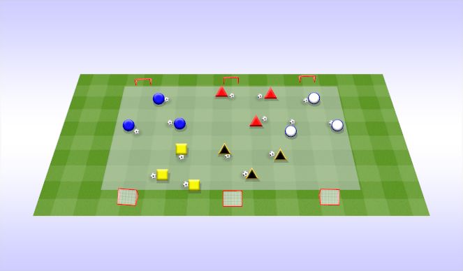 Football/Soccer Session Plan Drill (Colour): Color Tag - dribbling game