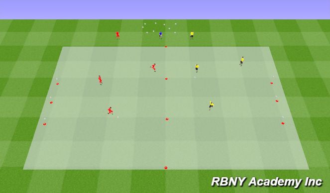 Football/Soccer Session Plan Drill (Colour): Main Activity