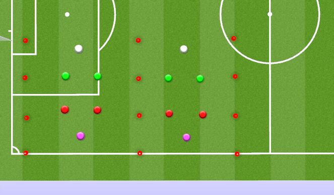 Football/Soccer Session Plan Drill (Colour): 2v2 + 2