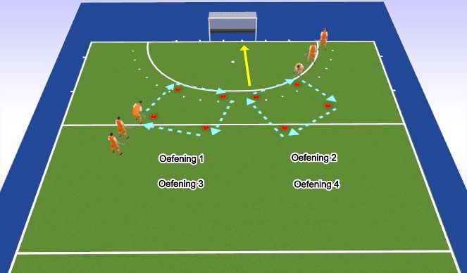 Hockey Session Plan Drill (Colour): Warming up Handelingssnelheid verhogen