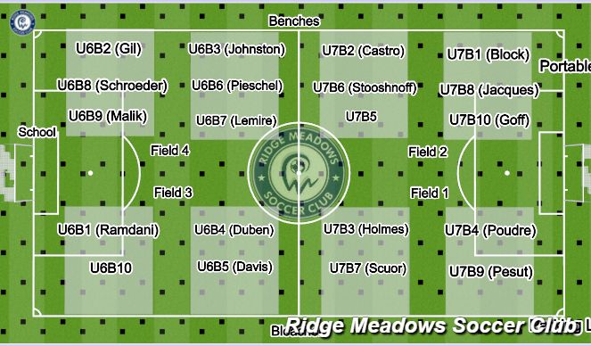 Football/Soccer Session Plan Drill (Colour): U6/U7 Saturday