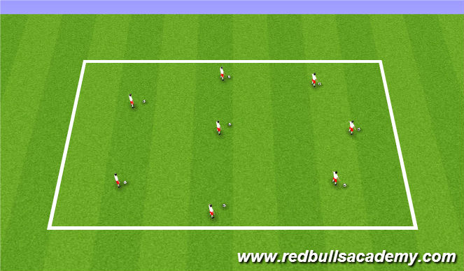 Football/Soccer Session Plan Drill (Colour): Warm up