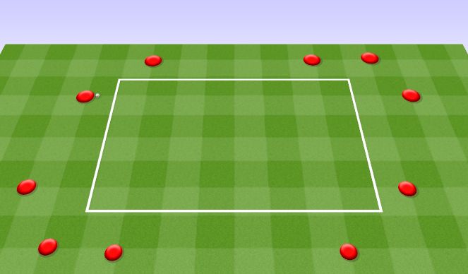 Football/Soccer Session Plan Drill (Colour): 10 Man Passing Drill. ﻿Ćwiczenie z podaniem dla 10.