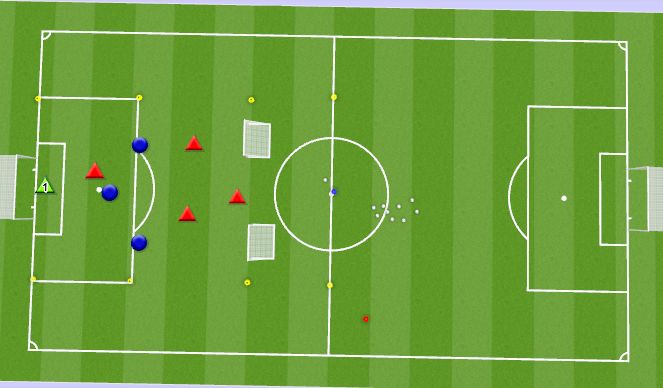 Football/Soccer Session Plan Drill (Colour): Conditioned Game (25 min)