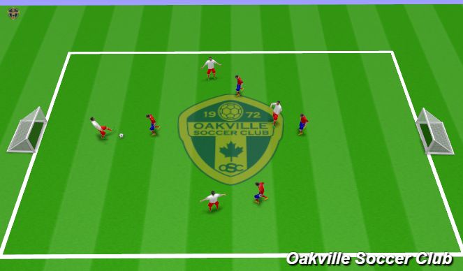 Football/Soccer Session Plan Drill (Colour): SSG Defending