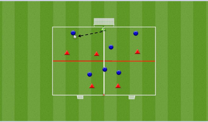 Football/Soccer Session Plan Drill (Colour): 4v4+2 Conditioned Game