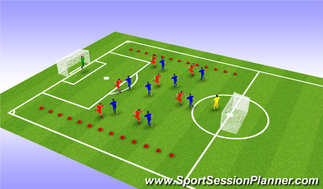 Football/Soccer Session Plan Drill (Colour): Match play