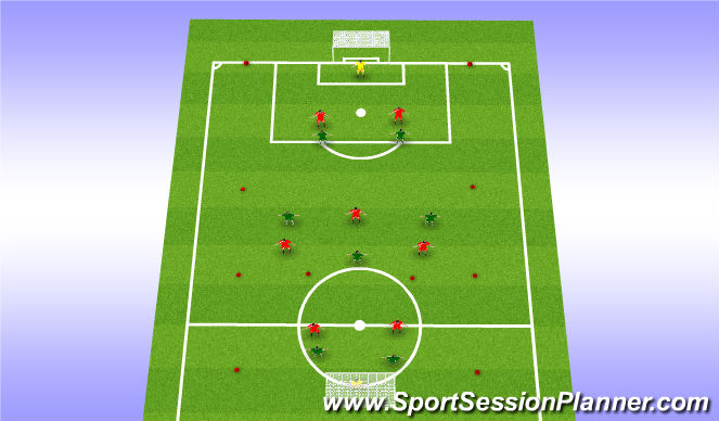 Football/Soccer Session Plan Drill (Colour): Conditioned Game