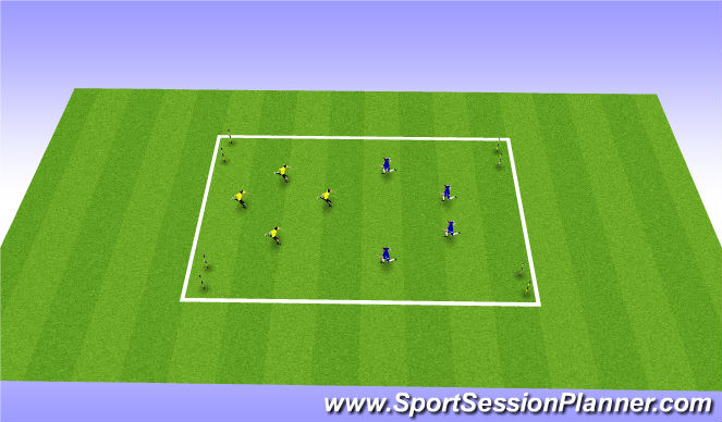 Football/Soccer Session Plan Drill (Colour): Clearance variation