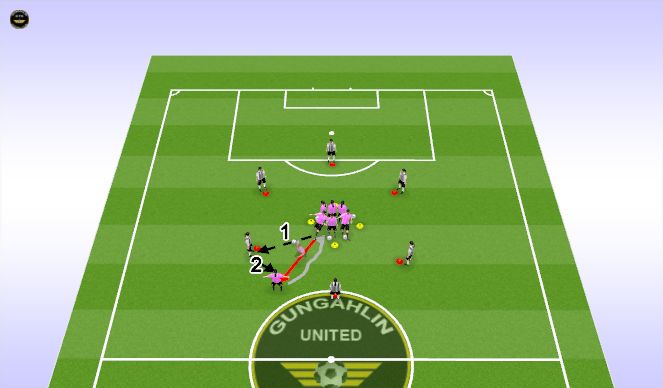 Football/Soccer Session Plan Drill (Colour): Circle of passing