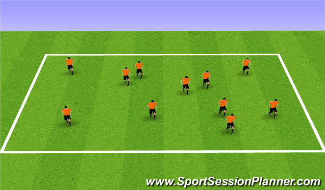 Football/Soccer Session Plan Drill (Colour): Cuts Turns