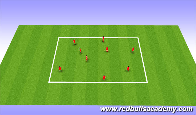 Football/Soccer Session Plan Drill (Colour): warm up