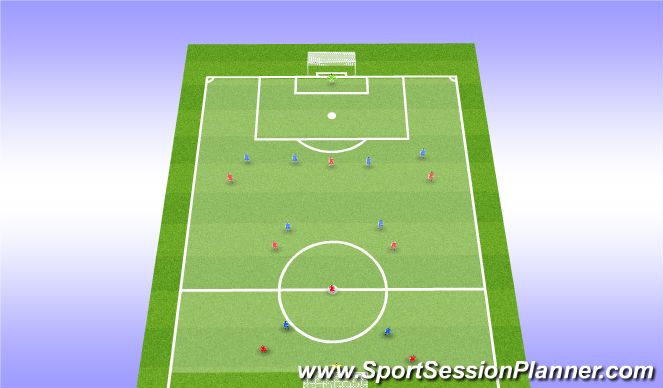 Football/Soccer Session Plan Drill (Colour): SSG