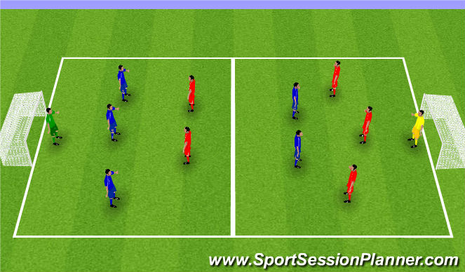 Football/Soccer Session Plan Drill (Colour): 6v6