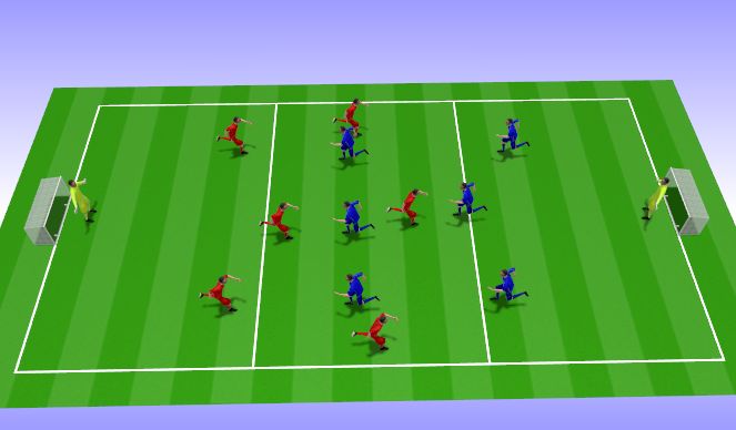 Football/Soccer Session Plan Drill (Colour): Conditioned Game