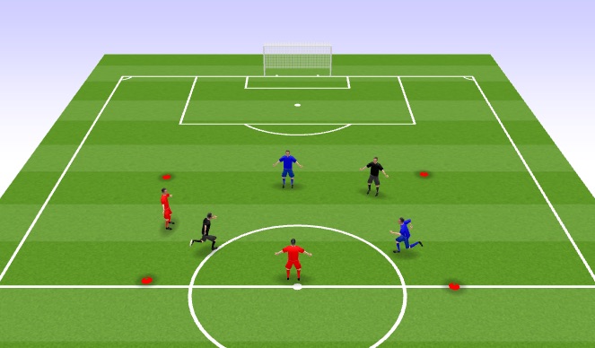 Football/Soccer Session Plan Drill (Colour):  Technical Turning / receiving 