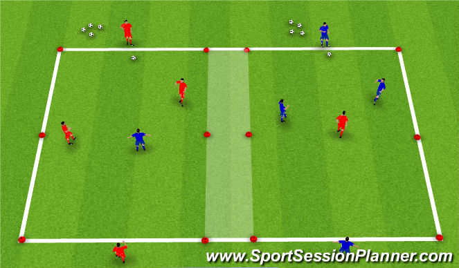 Football/Soccer Session Plan Drill (Colour): Tecnical/Tactical