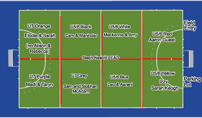 Hockey Session Plan Drill (Colour): Screen 1