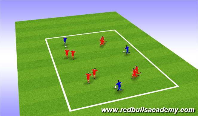 Football/Soccer Session Plan Drill (Colour): woody's round up