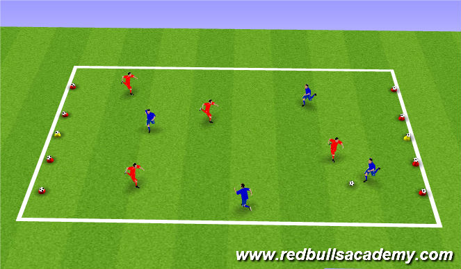 Football/Soccer Session Plan Drill (Colour): Battleship