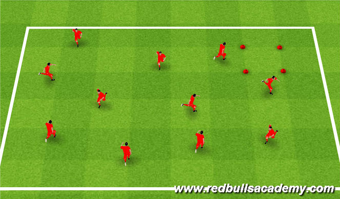 Football/Soccer Session Plan Drill (Colour): Pirate Tag