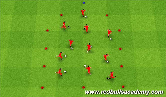 Football/Soccer Session Plan Drill (Colour): Pirates With Ball