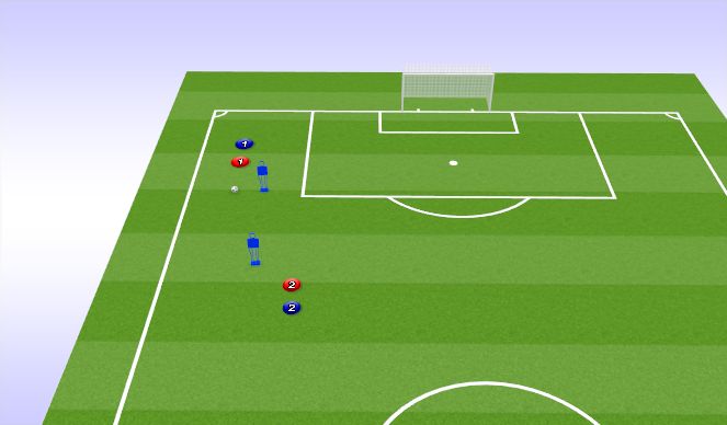 Football/Soccer Session Plan Drill (Colour): Passing Pattern