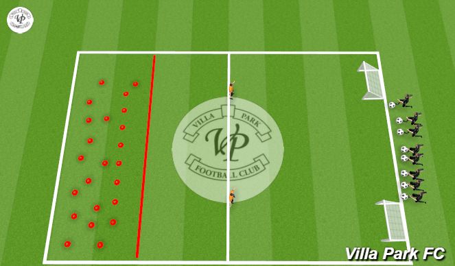 Football/Soccer Session Plan Drill (Colour): Space Invaders