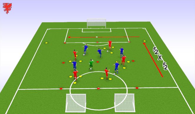 Football/Soccer Session Plan Drill (Colour): Technical