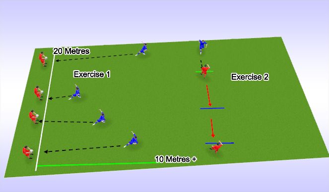 Football/Soccer Session Plan Drill (Colour): Passing - Trap and Control