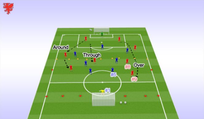 Football/Soccer Session Plan Drill (Colour): SSG