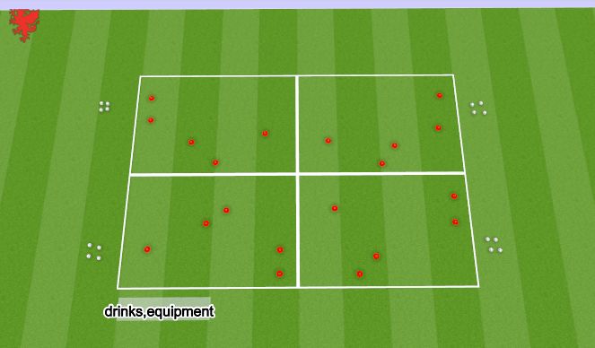 Football/Soccer Session Plan Drill (Colour): Zone layout