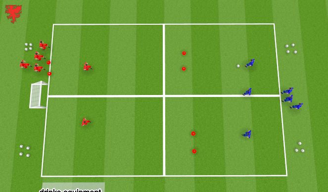 Football/Soccer Session Plan Drill (Colour): SSG Dribbling