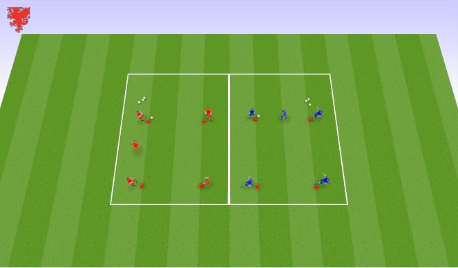 Football/Soccer Session Plan Drill (Colour): Tech Passing