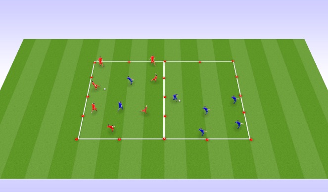 Football/Soccer Session Plan Drill (Colour): Main Activity 3